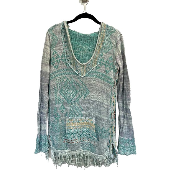 Summer Hippie Knit Hoodie - Picture 1 of 8